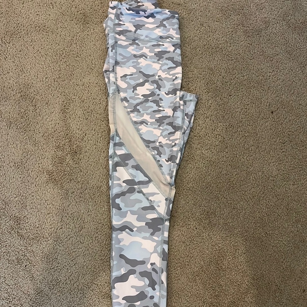 Pink and Gray Fabletics Capri Leggings